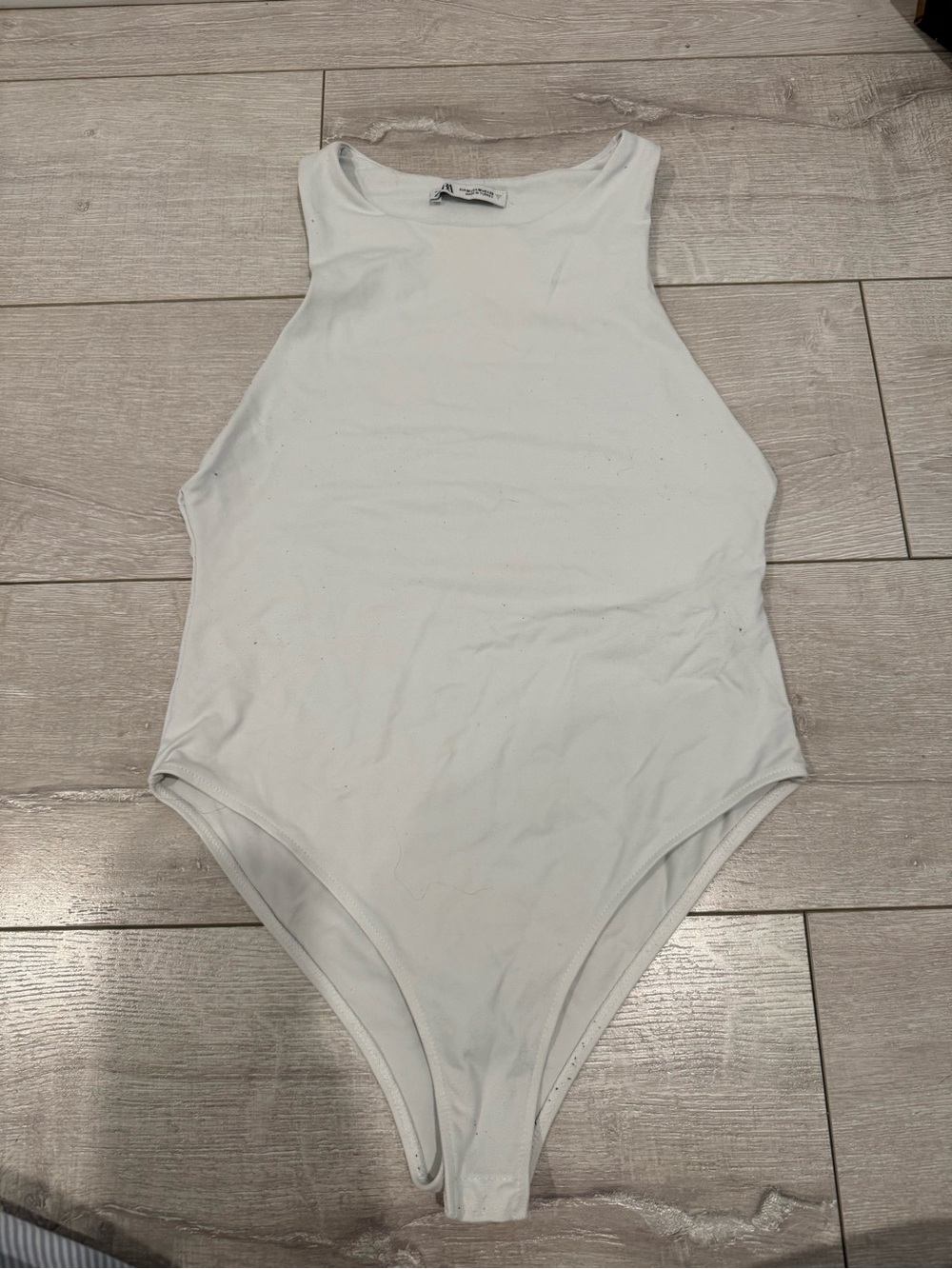 Zara White One-Piece bodysuit